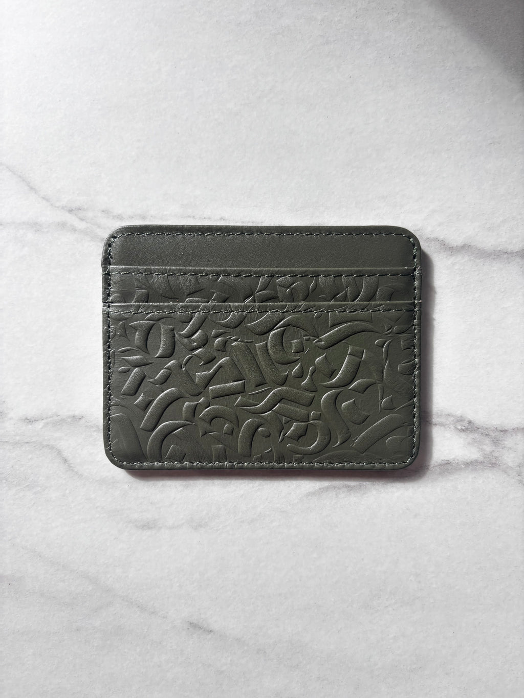 Khaki Leather Card Holder